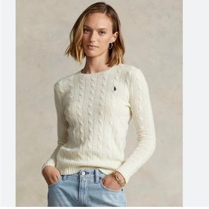 Ralph Lauren Cotton Cable Knit Sweater L